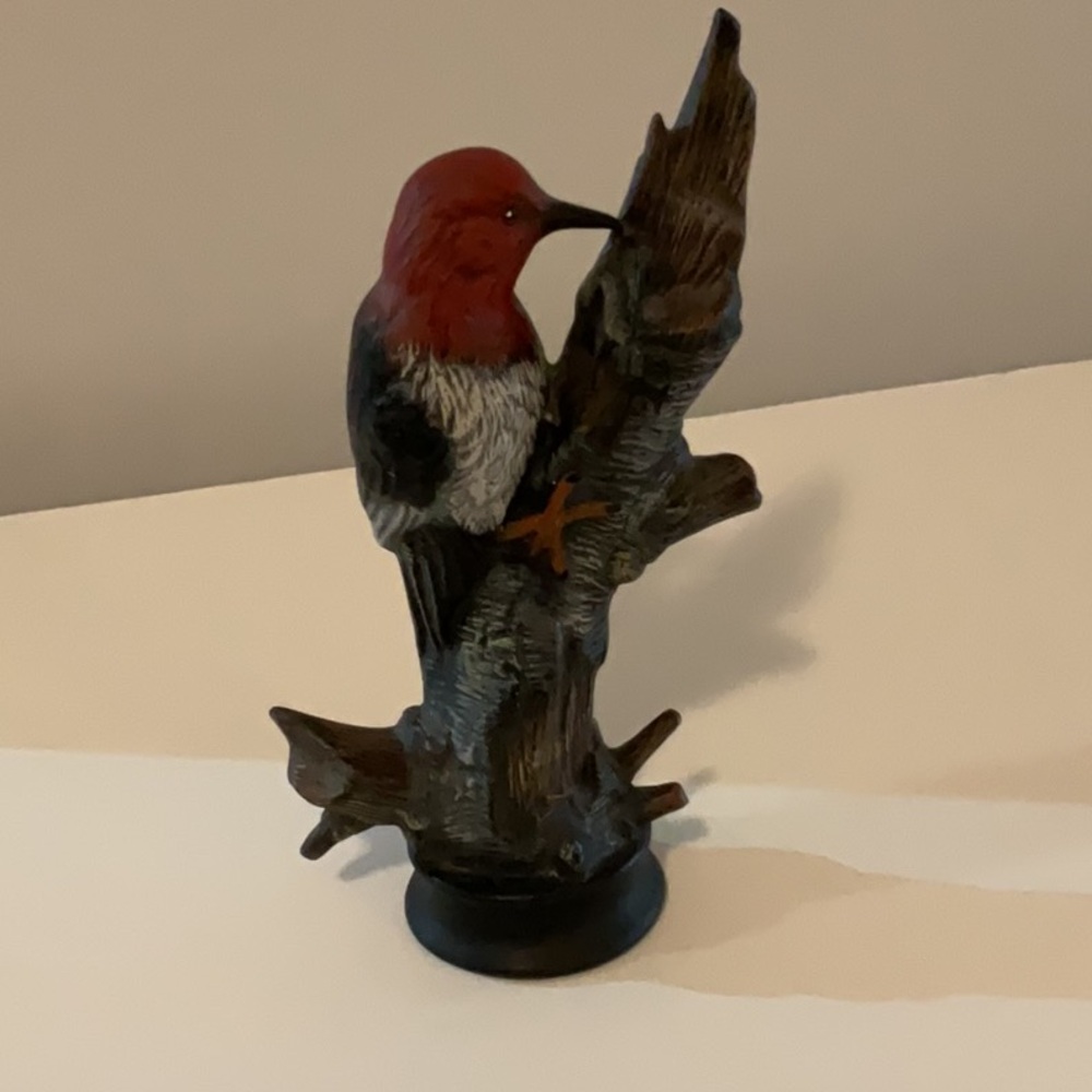 Vintage Ceramic Woodpecker Figurine